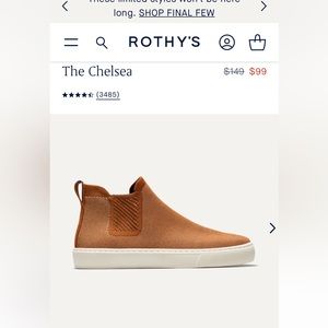 Rothy’s the Chelsea size 9.5 Color Fawn